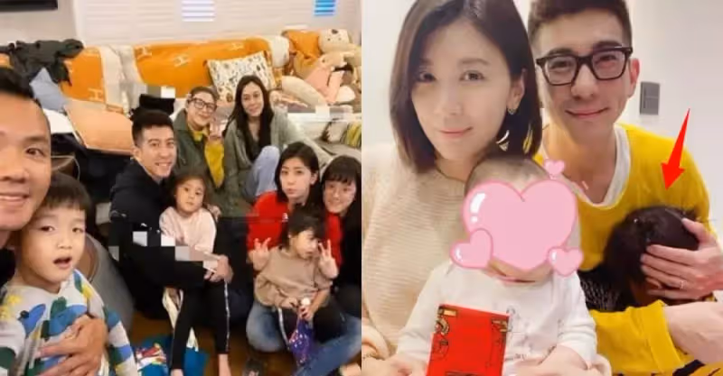 波妞吃醋! 賈靜雯抱小寶寶合照，波妞滿臉不開心，趴爸爸懷中「背對鏡頭」，完全不配合「超委屈」 網笑：這麼小就知道爭寵了