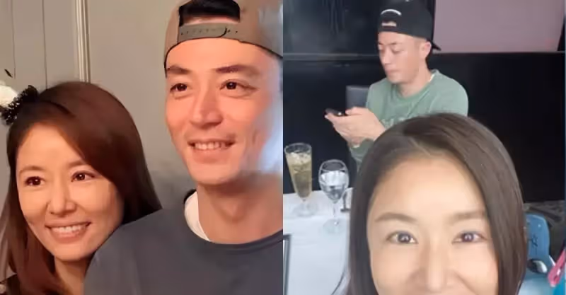林心如曬與霍建華合照，素顏搞怪表情甜美動人，結婚6年很幸福