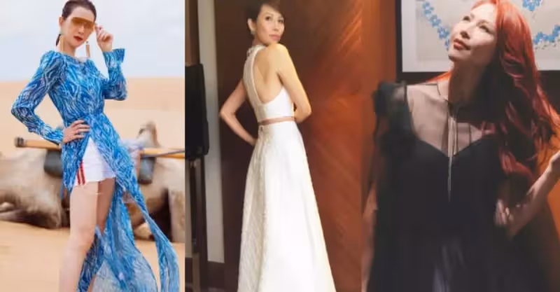 47歲蔡少芬穿深V薄紗透視禮服，零贅肉好身材全都露！「減肥食譜」公開，維持30年來沒胖過