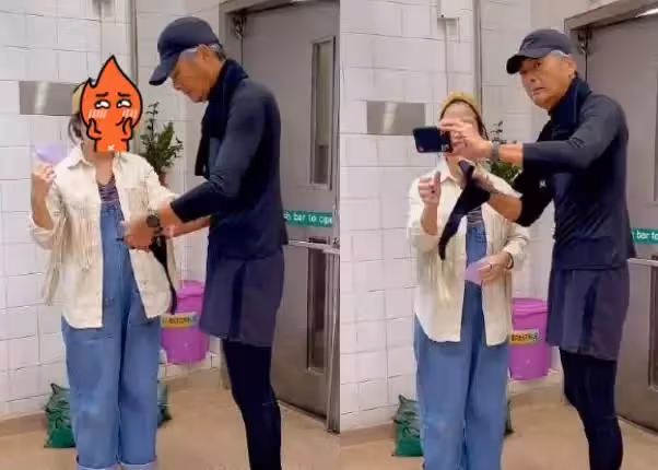 66歲周潤發在「菜市場」內吃飯!桌上菜品太簡樸,穿運動服肌肉健碩!