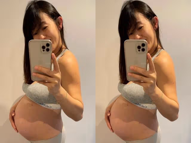 臨盆在即！39歲香港知名女星懷二胎9個月，曬最新孕肚照身材豐滿