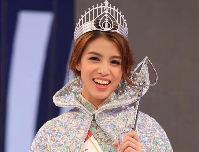 港姐冠軍雷莊兒再度選美，整牙後顏值提升，但已跟牙醫男友分手