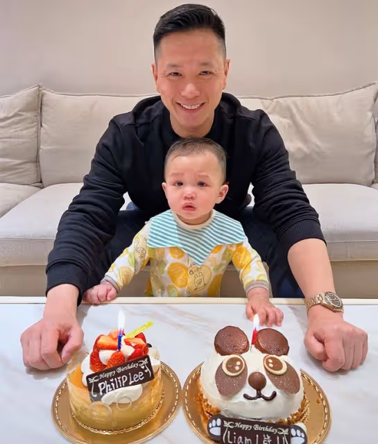 胡杏兒1歲兒子在內地確診,康復後與老爸慶生,面色紅潤精神足
