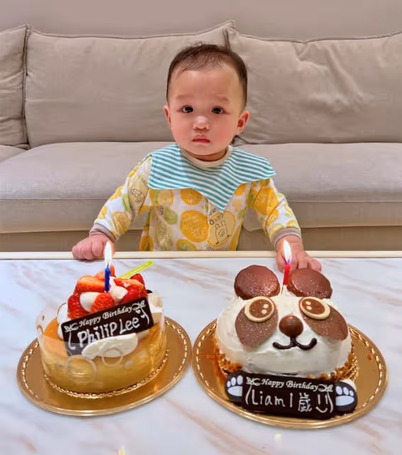 胡杏兒1歲兒子在內地確診,康復後與老爸慶生,面色紅潤精神足