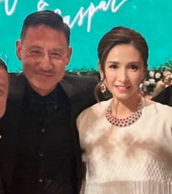 眾星盛裝出席婚宴，張學友與乾妹妹同框心情好，陳百祥夫婦秀恩愛