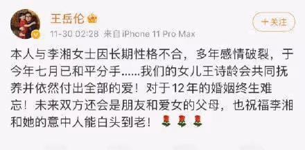 王岳倫深夜官宣離婚後秒刪 李湘曬綠葉疑似內涵