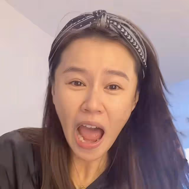 TVB女星陪丈夫來內地拍戲，全素顏出鏡，腮紅掉在地上撿起繼續用