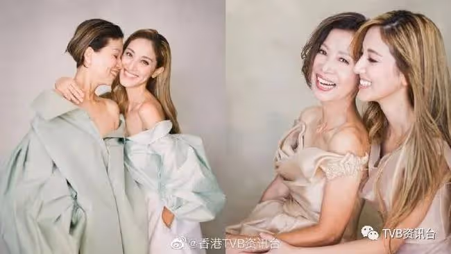 最美港姐曬母女寫真為媽媽慶生！網民大讚似足兩姊妹