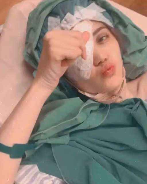 32歲女星右眼幾乎失明，等待5個月盼來移植手術，稱很感激捐贈者