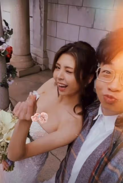 34歲女星與金融大亨辦婚禮!穿唯美婚紗身材窈窕,現場遭多胎