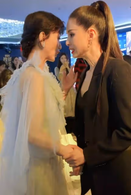 趙雅芝罕見同框李若彤,穿仙女裙似凍齡,兩不老女神親密牽手熱聊