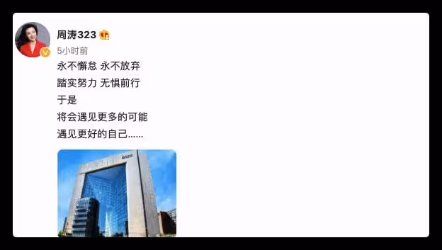 周濤擔任保利文化藝術總監,離開央視5年再次調職,發文回應獲贊
