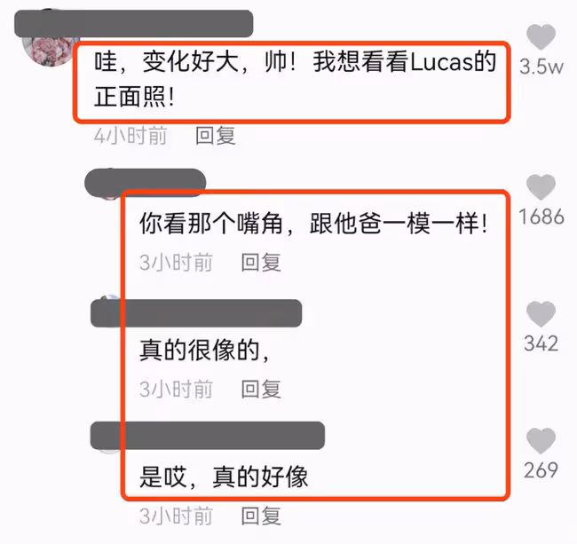 張柏芝被兩個兒子夾擊吻，大兒子酷似謝霆鋒，網友：簡直一模一樣