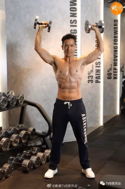 與女友簡淑兒操肌當作約會!TVB飛機師由肥仔變肌肉男