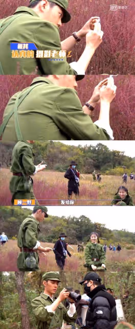 鍾楚曦分享肖戰在劇組給她拍的照片,肖戰回應好久沒拍生疏了,兩個人的互動好可愛