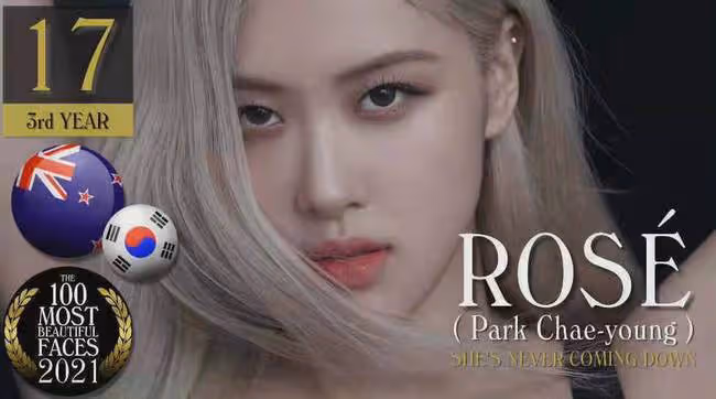 全球最美面孔:Lisa蟬聯第一,Rose朴彩英實至名歸!