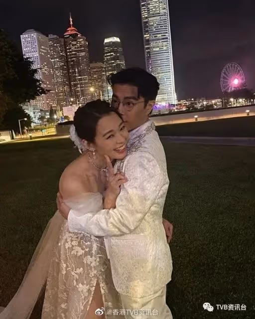 眼神有愛!TVB熒幕情侶夜景婚照曝光