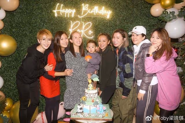 TVB前女星梁靖琪為2歲兒子慶生,明年產二胎,一家三口顏值太高