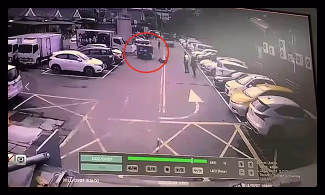 女星殯儀館祭拜婆婆慘遭車禍,被貨車倒車撞飛,後腦勺著地險喪命
