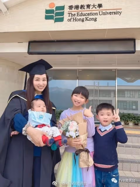 照顧3子女兼讀書︱TVB女星碩士畢業網友封超能媽媽