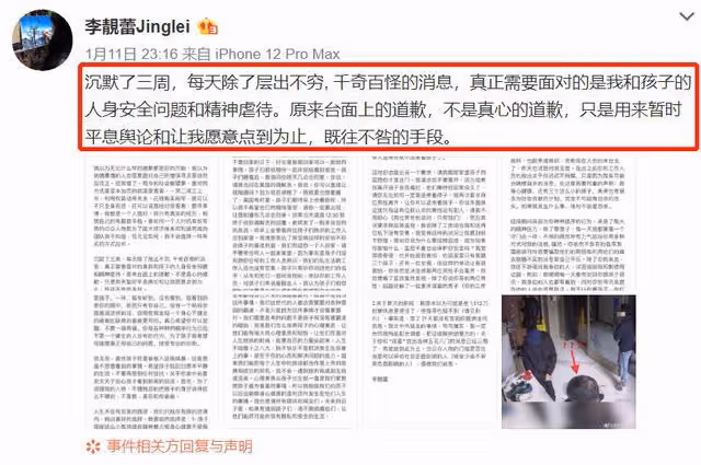 李靚蕾控訴王力宏帶人闖門,評論區兩極分化,律師揭露背後隱情