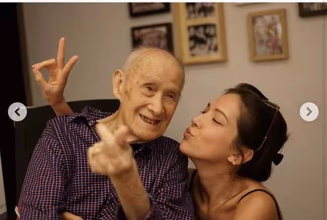 知名女星喊話96歲外公!盼望其早日睜眼平安過年,曬合照緊摟對方