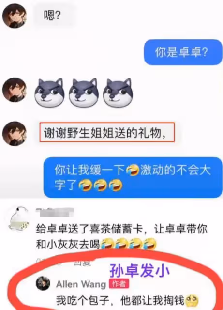 孫卓也有著俏皮時候,一聲「野生姐姐」讓網友激動,打錯了字