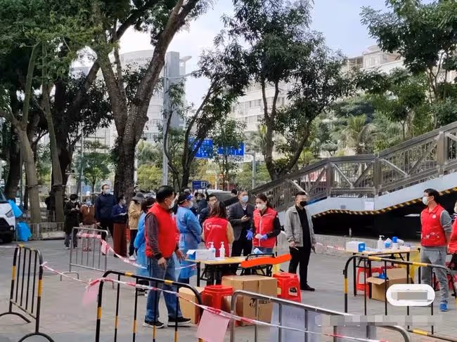 袁詠儀在深圳核酸檢測點做志願者!維持秩序忙前忙後,模樣接地氣