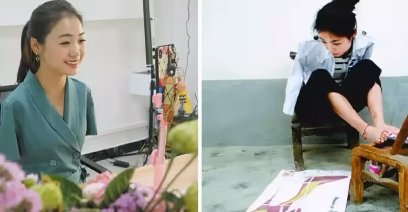 女孩9歲失去雙臂！一度靠乞討為生　用腳學刺繡養全家「逆襲為大老闆」：人生無絕境