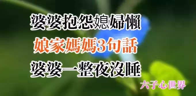 婆婆抱怨媳婦懶,娘家母親3句話,婆婆一夜沒睡!