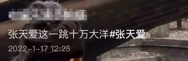 張天愛片酬疑曝光!網友曬照稱其跳次河10萬,曾被曝一部戲8000萬