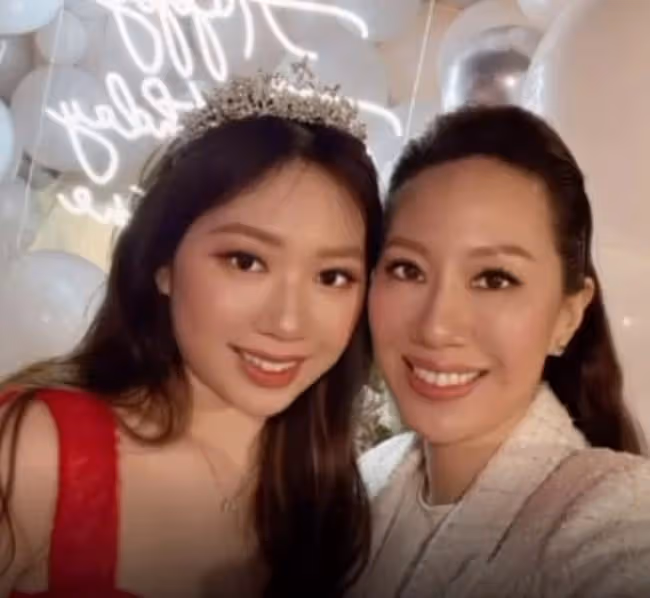 甄子丹為愛女慶生,嘟嘴獻吻女兒太溫馨,18歲甄濟如穿紅裙氣質好