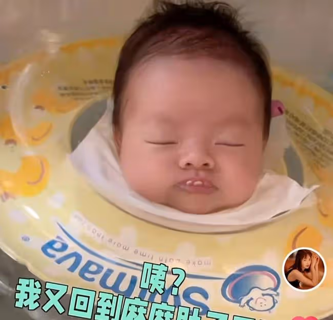 女星孫銥帶兒子游泳引爭議!寶寶未滿月戴脖圈,被指危險影響發育
