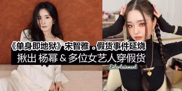 宋智雅被曝光穿假貨後，連帶楊冪與劉亦菲也被揪出假貨證據