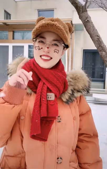 55歲周海媚興奮玩雪,皮膚白得發光似少女,獨居北京豪宅已20年