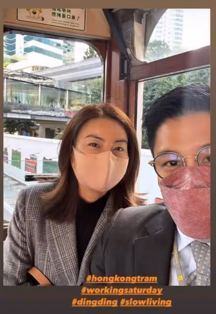 霍啟剛郭晶晶坐2元電車上班!穿正裝好般配,不受70億爭產案影響