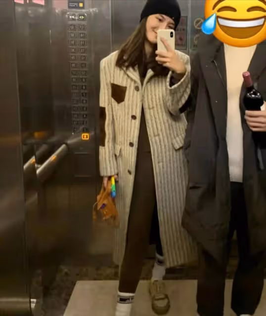 放閃,吳千語分享穿搭照難得見男友,施伯雄不滿:又把我蓋住