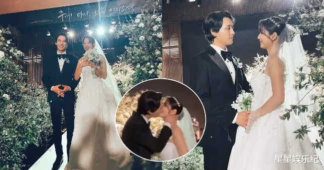 朴信惠婚禮哽咽宣誓,與崔泰俊甜蜜親吻,IU李敏鎬等200多位賓客超豪華