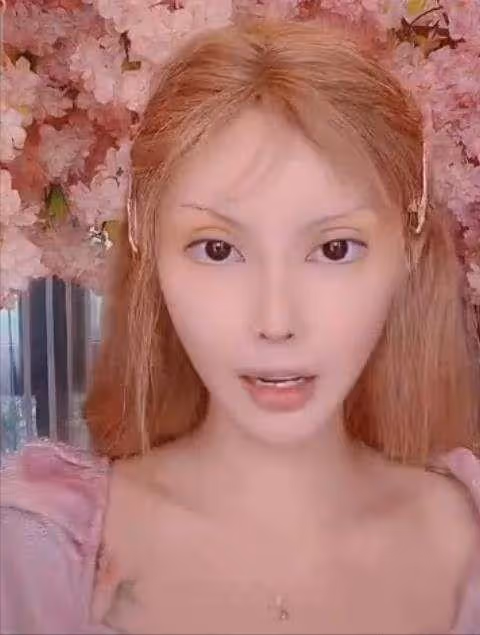 「真人芭比」網紅迪麗拉,公開否認整容,結果吃飯卻不敢張嘴?