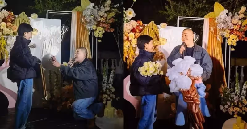 恭喜！郝劭文爆求婚成功「捧鑽戒單膝下跪」深情告白　「現場照釋出」網友湧入祝福