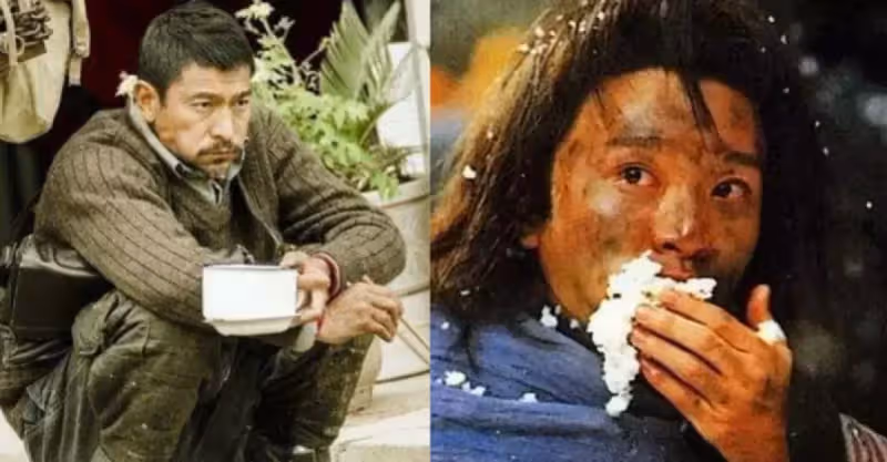 同樣是演乞丐！劉德華睡大街「周星馳用手抓飯」頭髮都打結　看到「baby的乞丐裝」網懵：演員和明星的區別