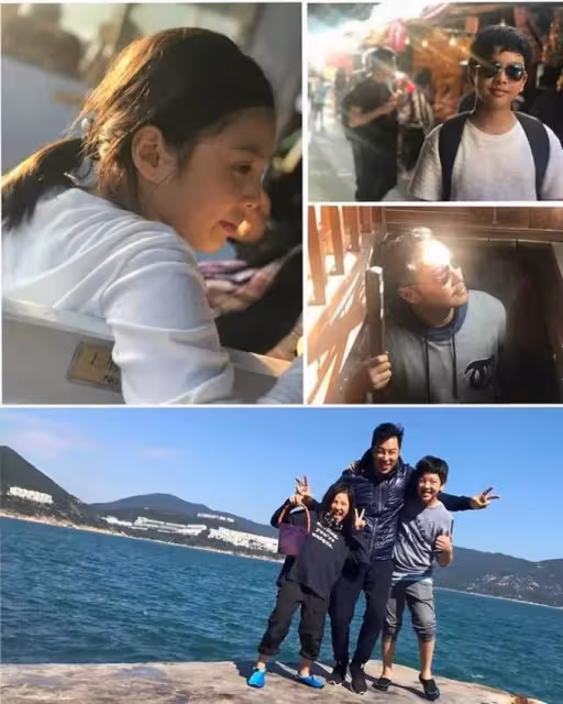 52歲譚耀文近況曝光！皮膚依舊緊致有光澤顯年輕，10歲女兒大眼高鼻五官精緻，外加迷人小酒窩，14歲兒子西裝革履十分帥氣