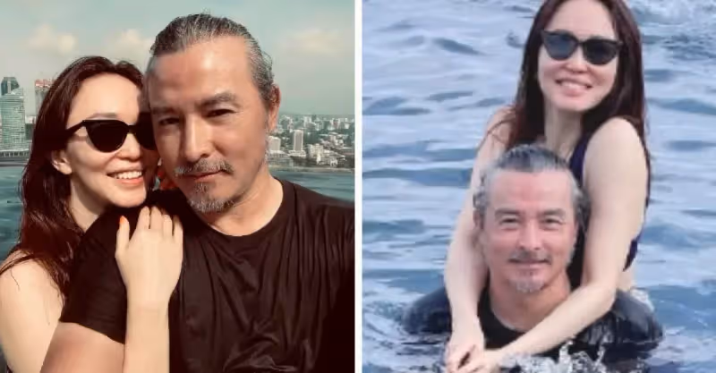 嫁給了愛情！范文芳「水中甜吻影帝尪」兒子偷吃醋　鴛鴦戲水「50歲身材」網讚翻：神仙眷侶