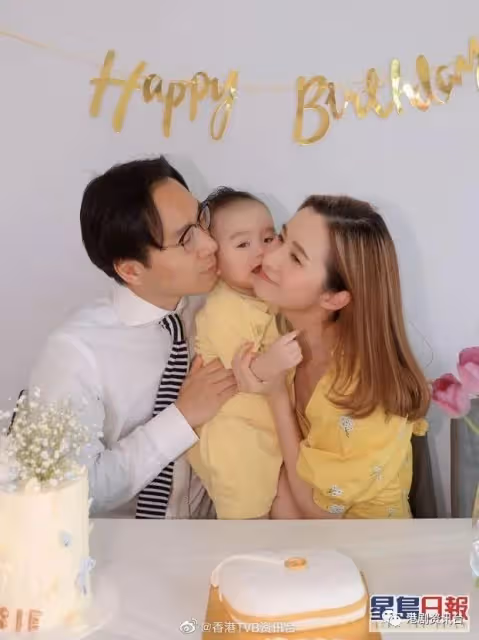 沈卓盈迎來40歲生日！一家三口悉心打扮在家慶祝