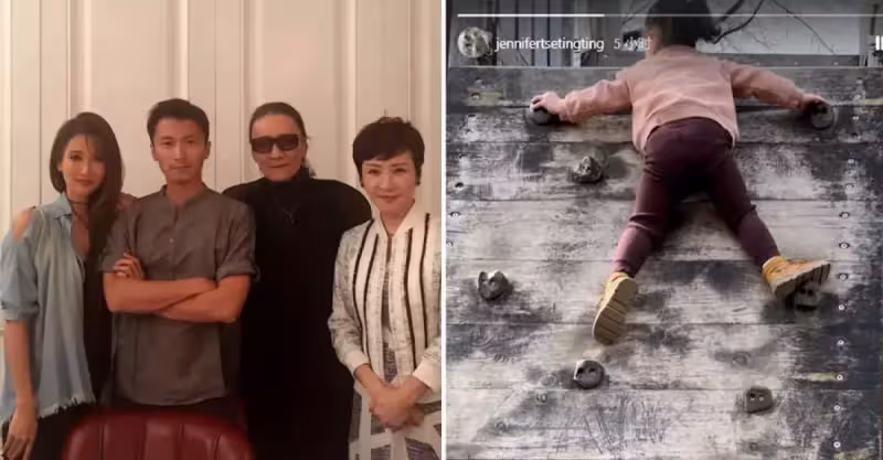 謝霆鋒妹妹罕曬女兒近照！三歲Sara攀高不膽怯，生父至今未公開：和張柏芝一樣 是合格母親