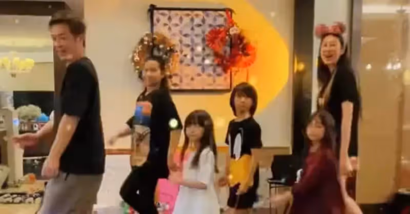 陳浩民一家六口跳舞，10歲女兒長胖被嘲像保姆，兒子留長發引爭議