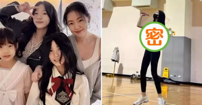 小S二女兒打球，小蠻腰緊身褲顯好身材，親媽急眼：不要給別人看