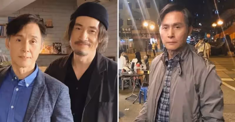 陳豪復工與老戲骨張國強拍外景 兩位型男開心合影依舊保養很好
