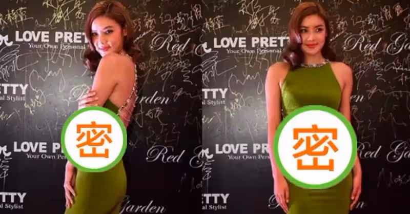 樂基兒太自信，這麼緊的連衣裙也能塞進去，看清正面後，網友：身材比例好尷尬