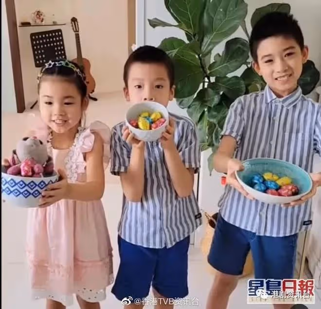 陳茵媺2200呎豪宅玩尋寶遊戲！三子女捧住復活蛋滿載而歸